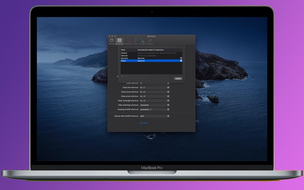 Shortcut Sets bound to different applications
