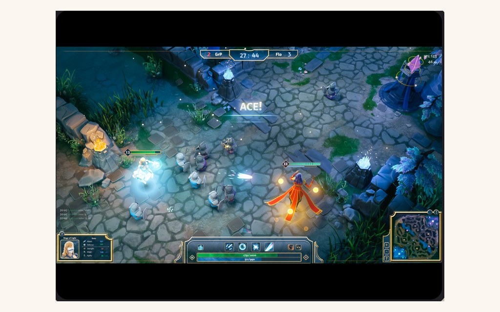 An iPad running Screenjack, showing a game console full screen through a USB-C capture device